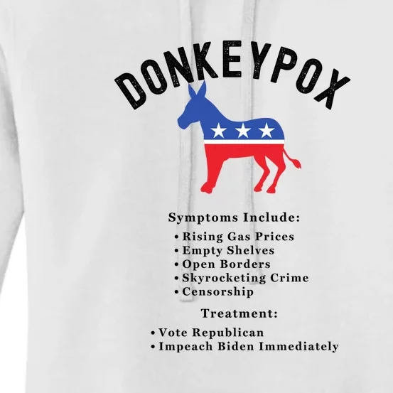 Funny Conservative Republican Donkeypox Women's Pullover Hoodie