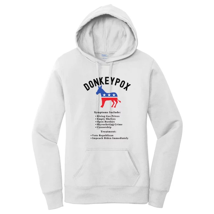 Funny Conservative Republican Donkeypox Women's Pullover Hoodie