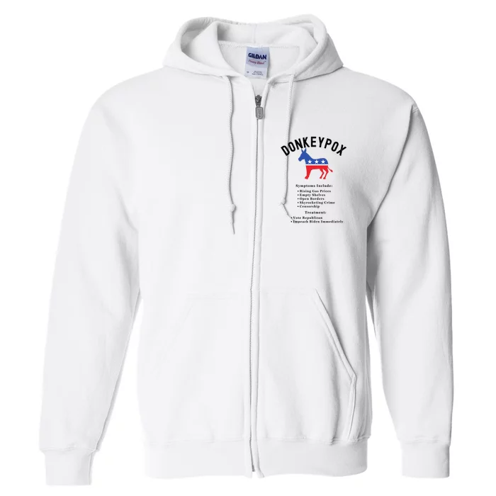 Funny Conservative Republican Donkeypox Full Zip Hoodie