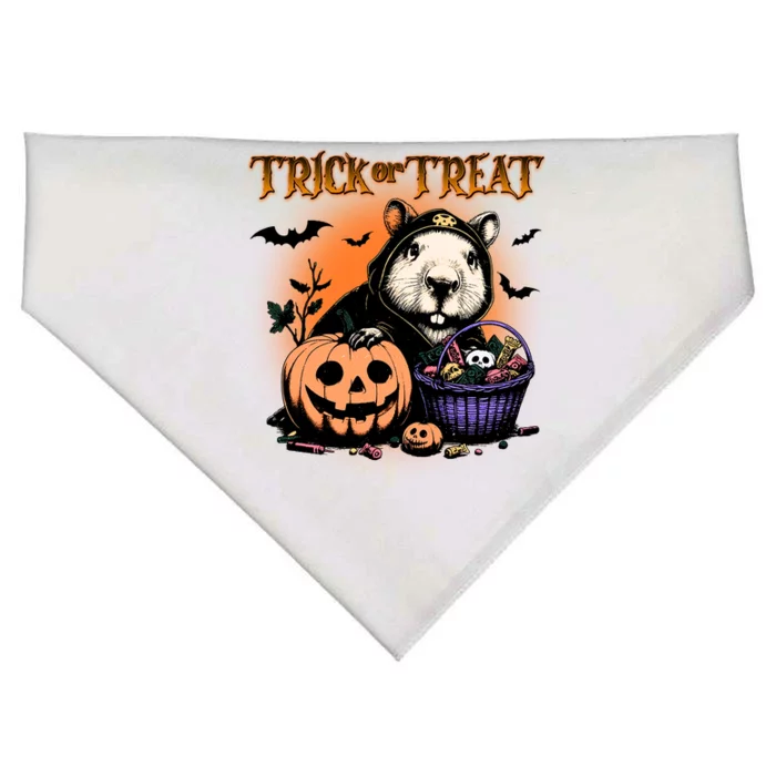 Funny Capybara Retro Graphic Vintage 90s Capybara Halloween USA-Made Doggie Bandana