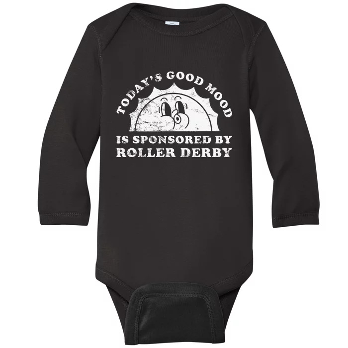 Funny Cute Retro Vintage Roller Derby Baby Long Sleeve Bodysuit