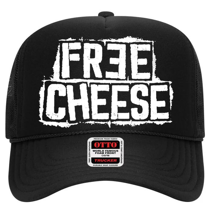 Free Cheese Retro High Crown Mesh Trucker Hat