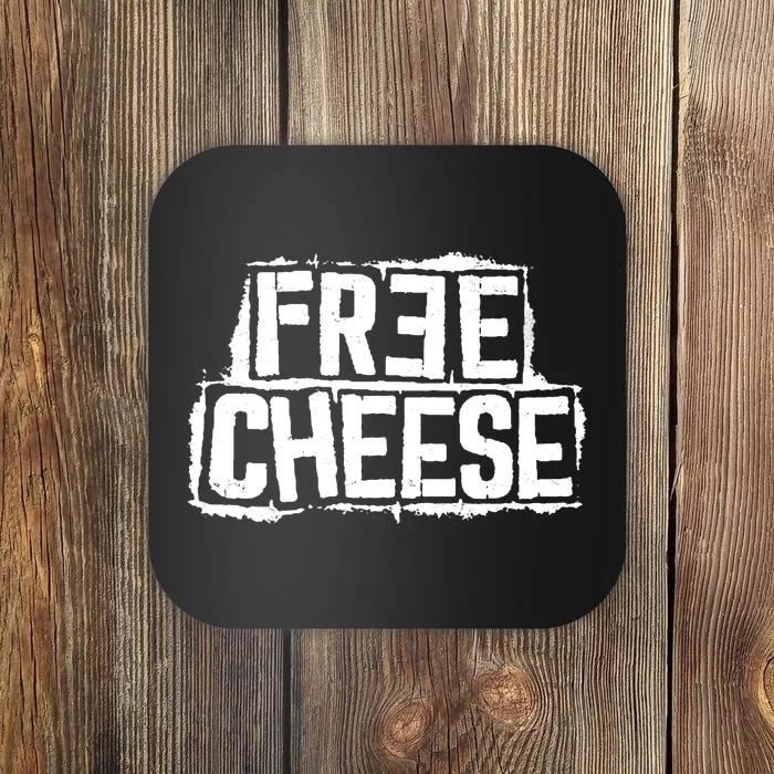 Free Cheese Retro Coaster