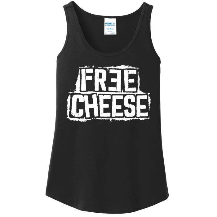 Free Cheese Retro Ladies Essential Tank