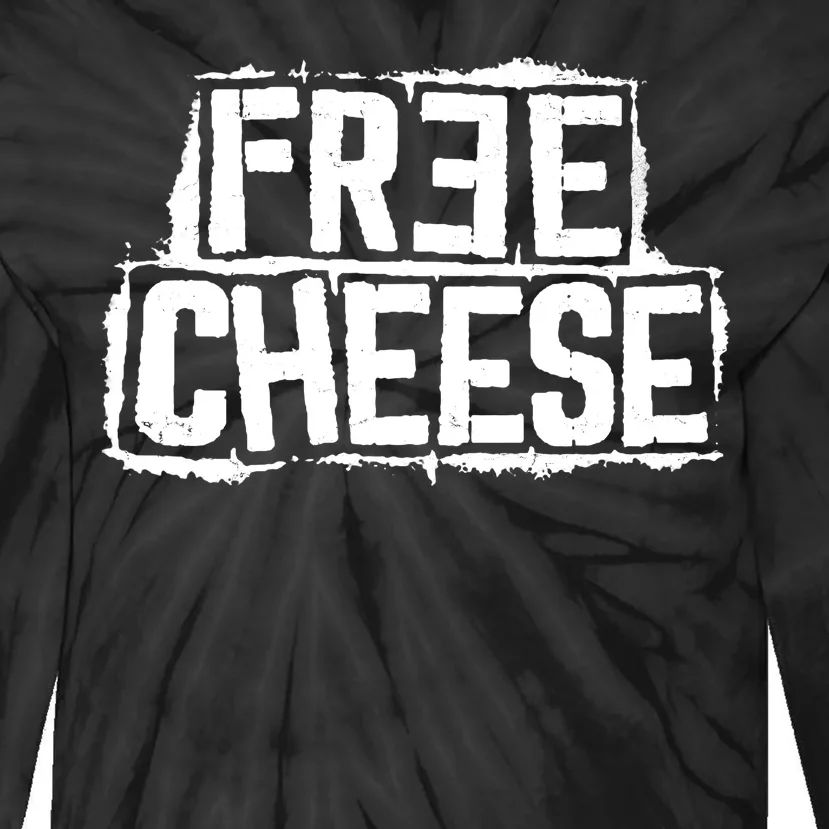 Free Cheese Retro Tie-Dye Long Sleeve Shirt