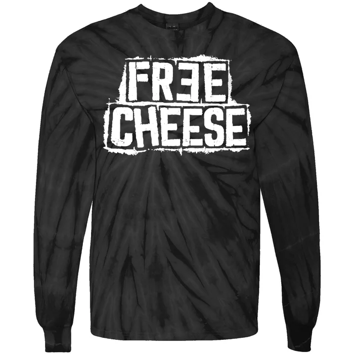 Free Cheese Retro Tie-Dye Long Sleeve Shirt