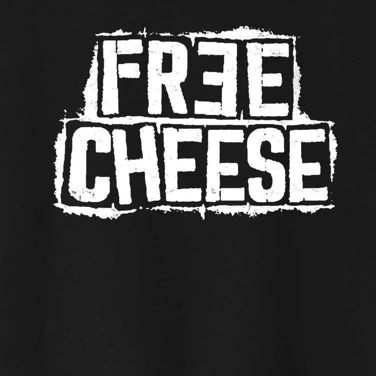 Free Cheese Retro Women's Crop Top Tee