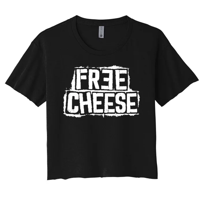 Free Cheese Retro Women's Crop Top Tee