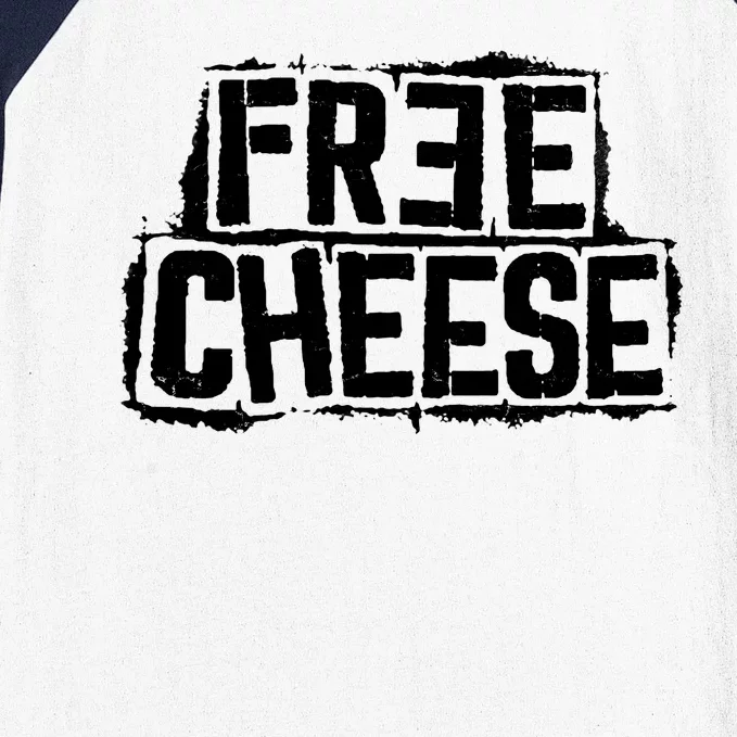 Free Cheese Retro Baseball Sleeve Shirt