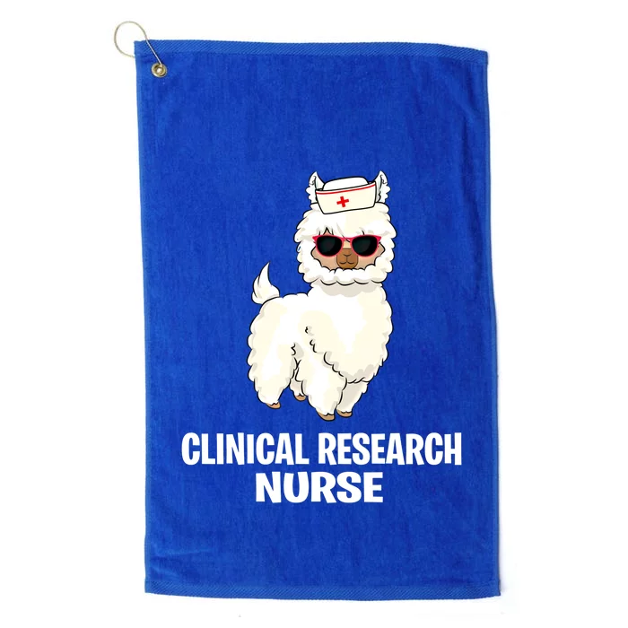 Funny Clinical Research Nurse Llama Practitioner Nursing Rn Meaningful Gift Platinum Collection Golf Towel