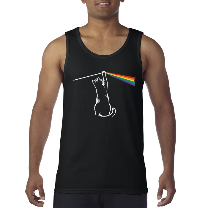 Funny Cat Rock Music Gift Tank Top