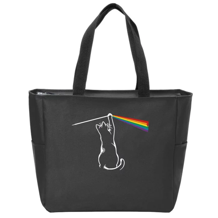 Funny Cat Rock Music Gift Zip Tote Bag