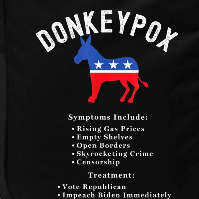 Funny Conservative Republican Anti Biden Donkeypox Impact Tech Backpack