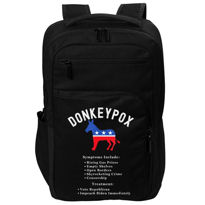 Funny Conservative Republican Anti Biden Donkeypox Impact Tech Backpack