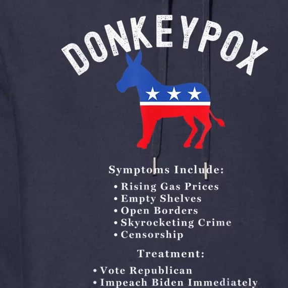 Funny Conservative Republican Anti Biden Donkeypox Premium Hoodie