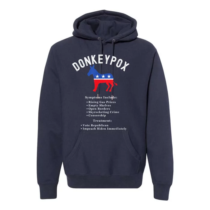 Funny Conservative Republican Anti Biden Donkeypox Premium Hoodie