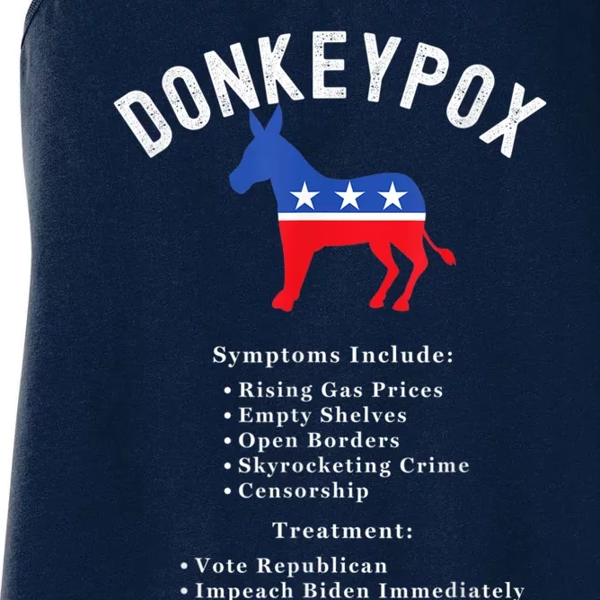 Funny Conservative Republican Anti Biden Donkeypox Women's Racerback Tank