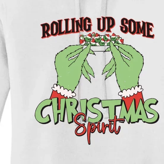 Funny Christmas Rollin Up Some Christmas Sprint Women's Pullover Hoodie