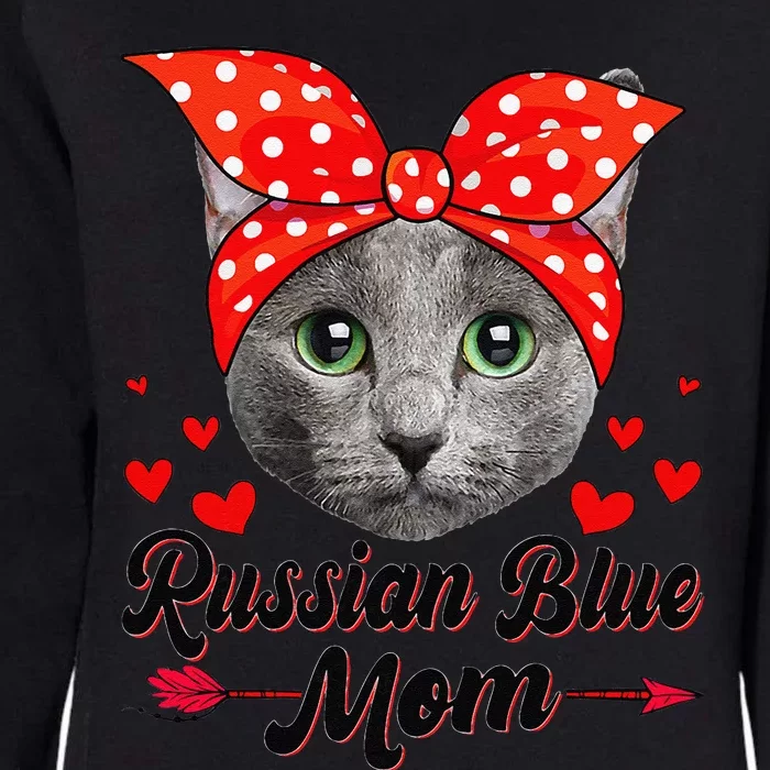 Funny Cute Russian Blue Mom Tee Cat Mom Mothers Day For Funny Womens California Wash Sweatshirt