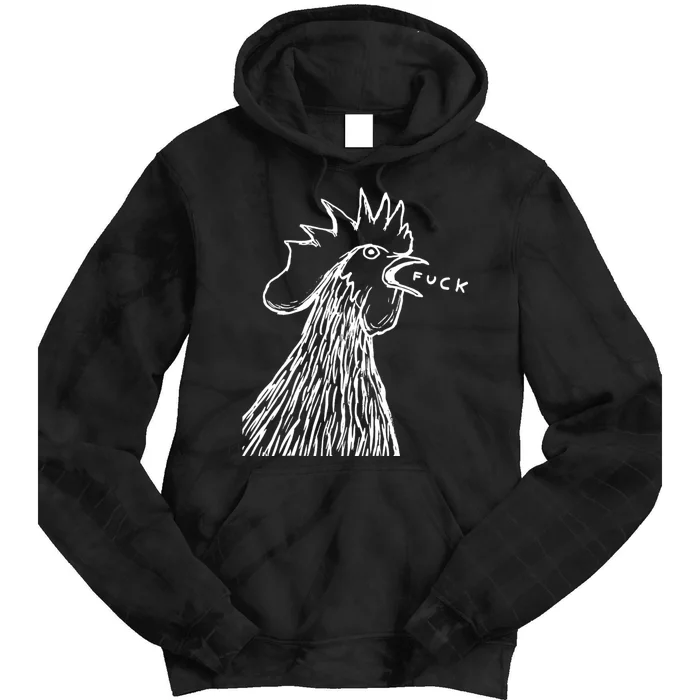 Funny Chicken Rooster Saying Fuck Tie Dye Hoodie