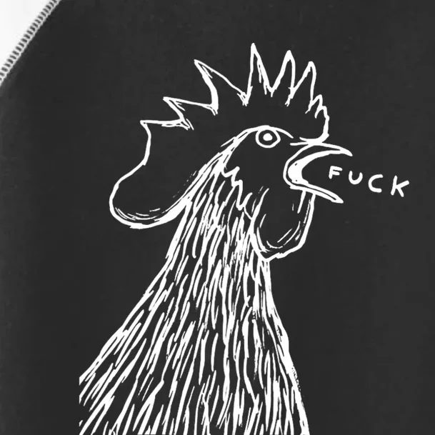 Funny Chicken Rooster Saying Fuck Toddler Fine Jersey T-Shirt