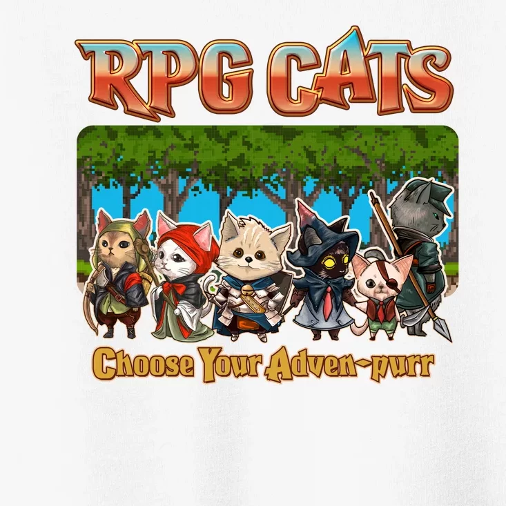 Funny Cute RPG Cats Choose Your Advenpurr Toddler T-Shirt