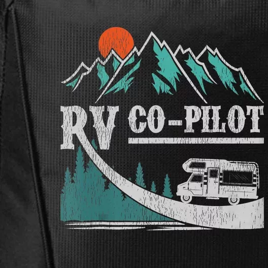 Funny Camping RV Co Pilot Road Trip Camper City Backpack