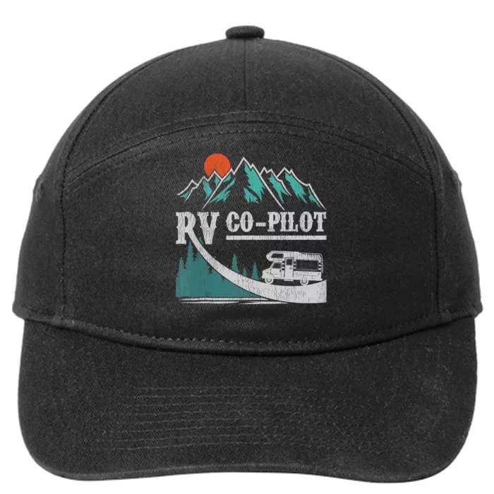 Funny Camping RV Co Pilot Road Trip Camper 7-Panel Snapback Hat