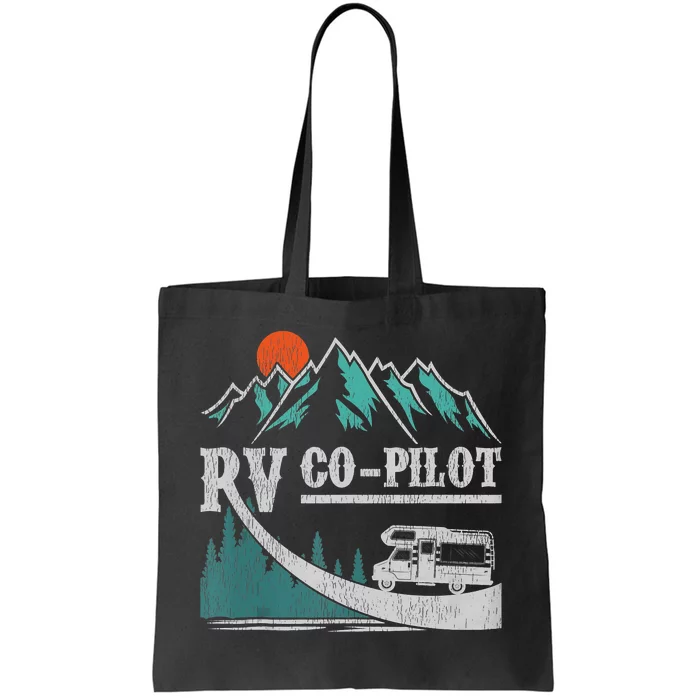 Funny Camping RV Co Pilot Road Trip Camper Tote Bag