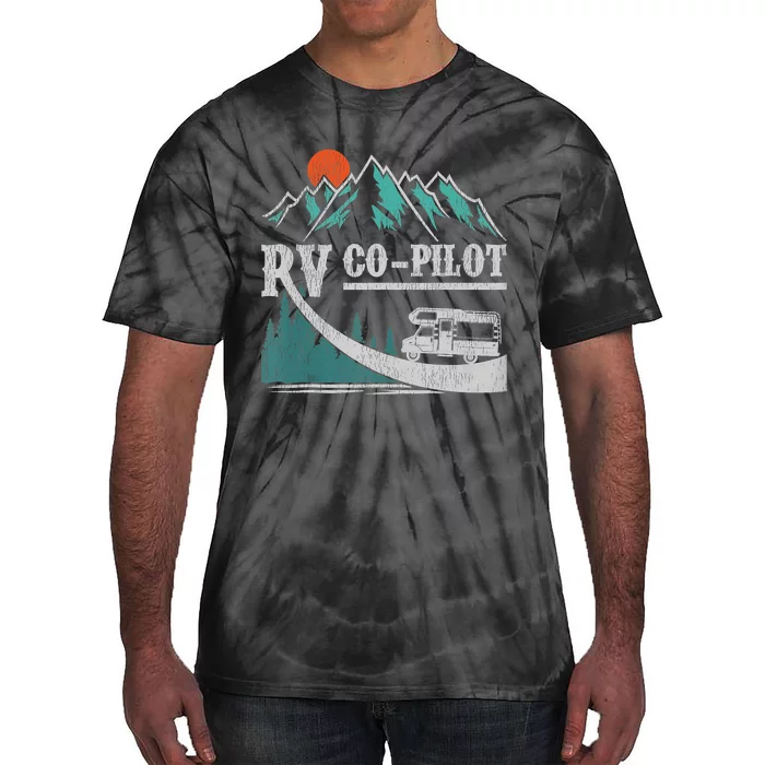 Funny Camping RV Co Pilot Road Trip Camper Tie-Dye T-Shirt