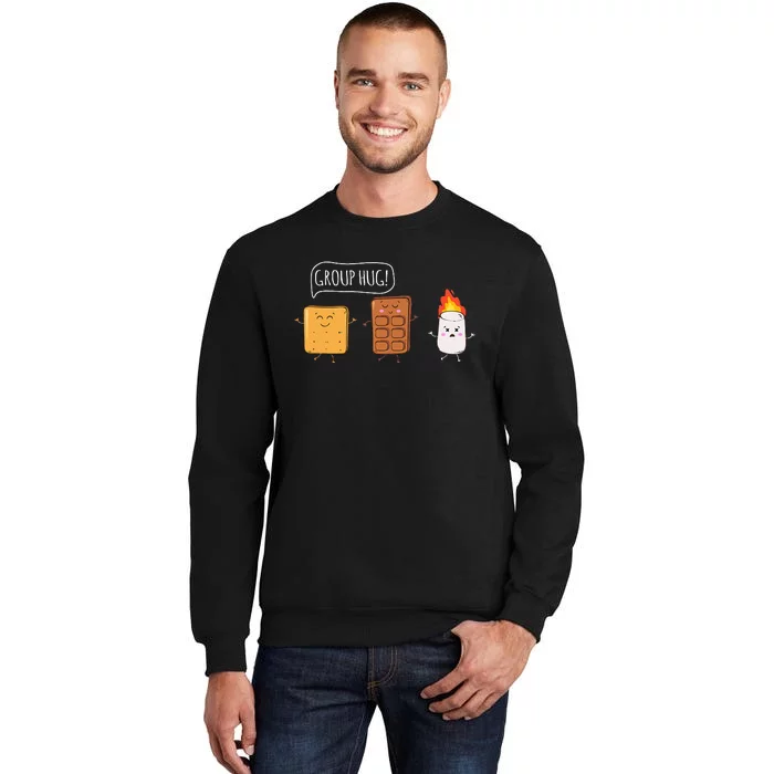 Funny Camping Roasting Bonfire Adventure Tall Sweatshirt