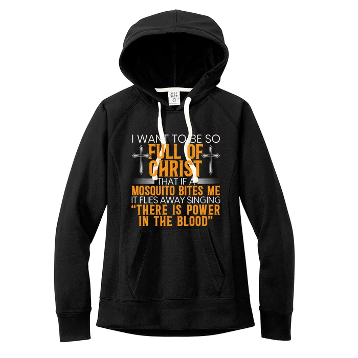 Funny Christian Religious Servant Of God Faithful Jesus Women's Fleece Hoodie