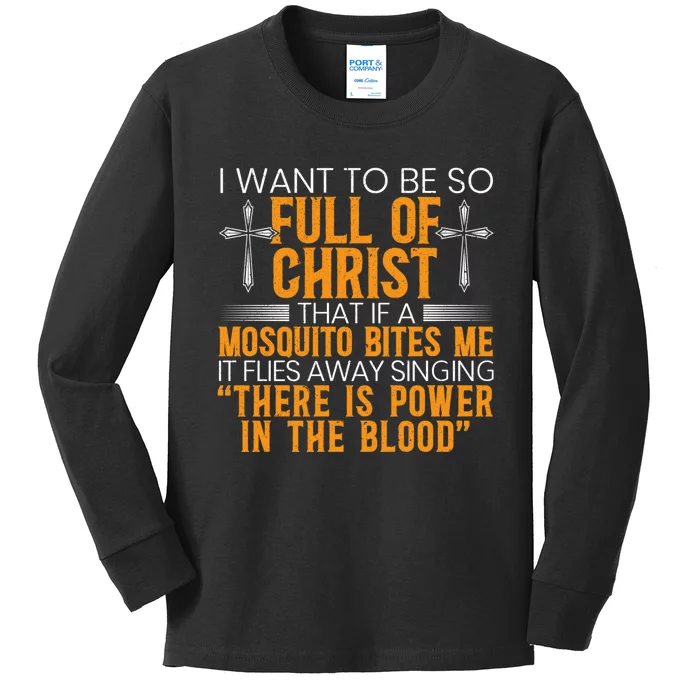 Funny Christian Religious Servant Of God Faithful Jesus Kids Long Sleeve Shirt