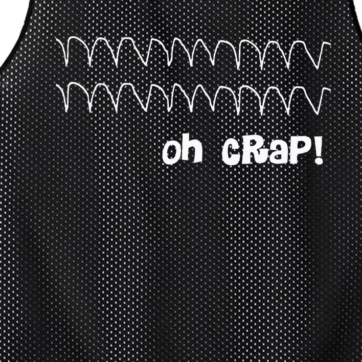 Funny Cardiac Rhythm Oh Crap Nurse Mesh Reversible Basketball Jersey Tank