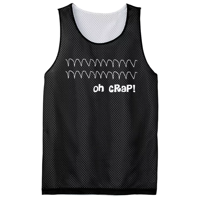 Funny Cardiac Rhythm Oh Crap Nurse Mesh Reversible Basketball Jersey Tank