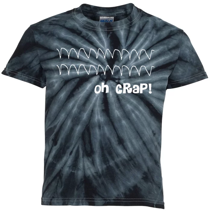 Funny Cardiac Rhythm Oh Crap Nurse Kids Tie-Dye T-Shirt