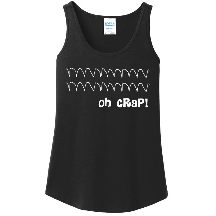 Funny Cardiac Rhythm Oh Crap Nurse Ladies Essential Tank