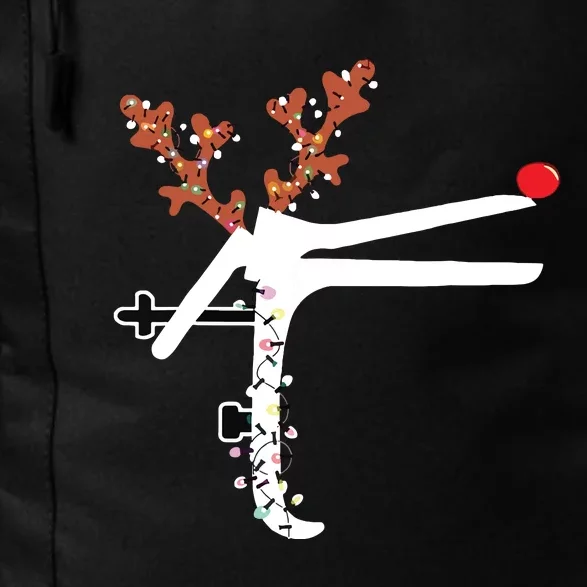 Funny Christmas Reindeer Speculum Nurse Ld Nursing Xmas Daily Commute Backpack