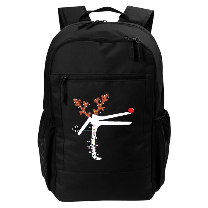 Funny Christmas Reindeer Speculum Nurse Ld Nursing Xmas Daily Commute Backpack