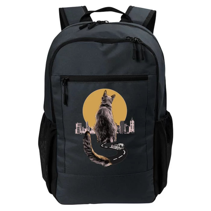 Funny City Road Highway Cat Daily Commute Backpack