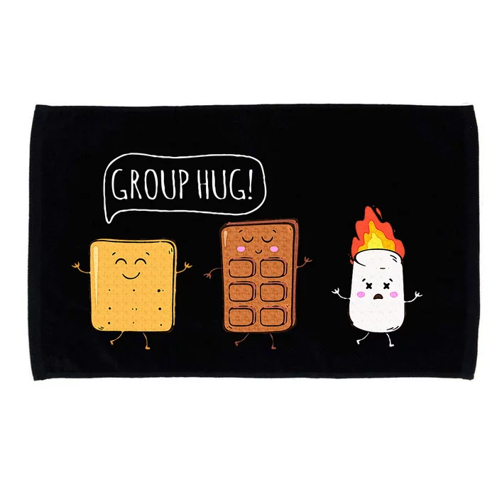 Funny Camping Roasting Bonfire Adventure Microfiber Hand Towel