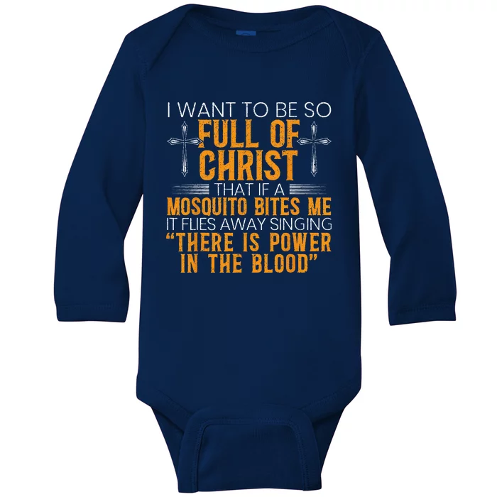 Funny Christian Religious Servant Of God Faithful Jesus Baby Long Sleeve Bodysuit