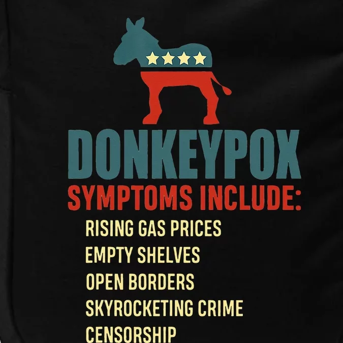 Funny Conservative Republican Anti Biden Donkeypox Impact Tech Backpack