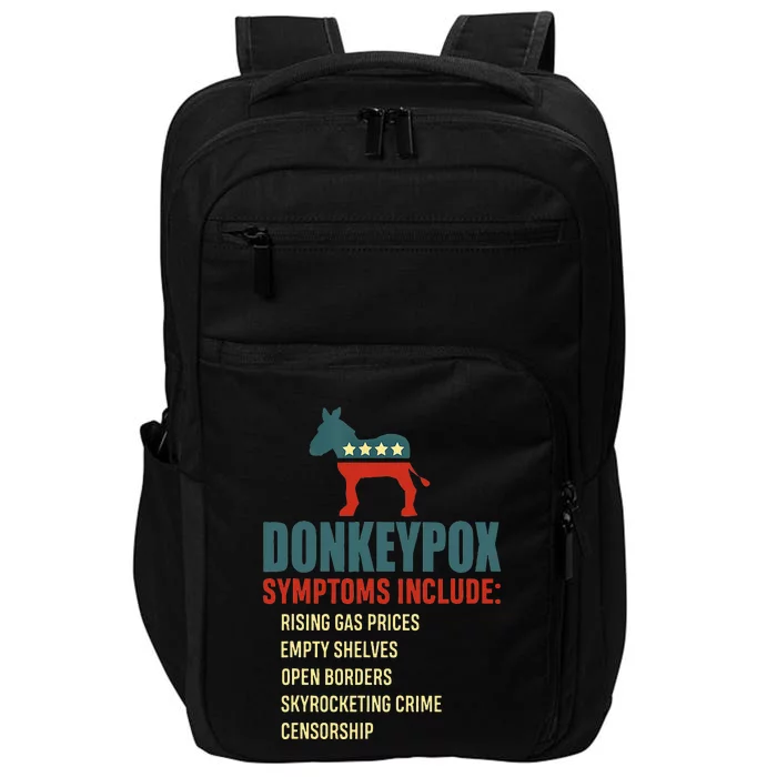 Funny Conservative Republican Anti Biden Donkeypox Impact Tech Backpack