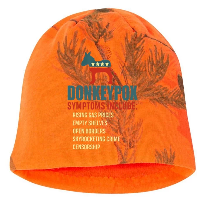 Funny Conservative Republican Anti Biden Donkeypox Kati - Camo Knit Beanie