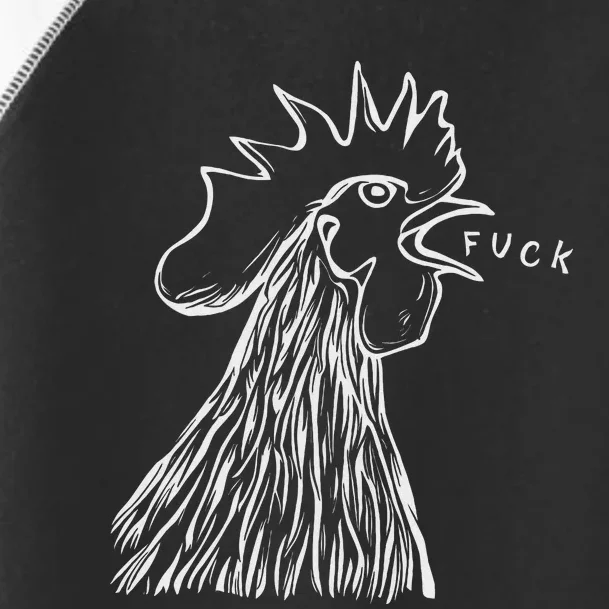 Funny Chicken Rooster Saying Fuck Toddler Fine Jersey T-Shirt