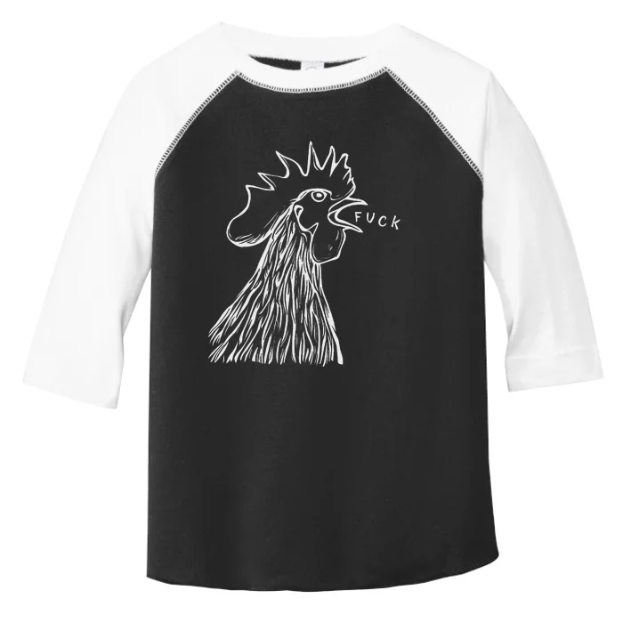 Funny Chicken Rooster Saying Fuck Toddler Fine Jersey T-Shirt