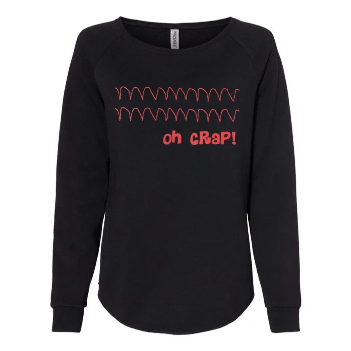 Funny Cardiac Rhythm Oh Crap Nurse Womens California Wash Sweatshirt