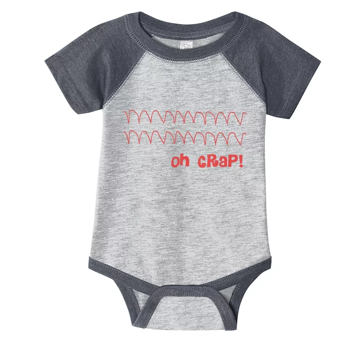 Funny Cardiac Rhythm Oh Crap Nurse Infant Baby Jersey Bodysuit