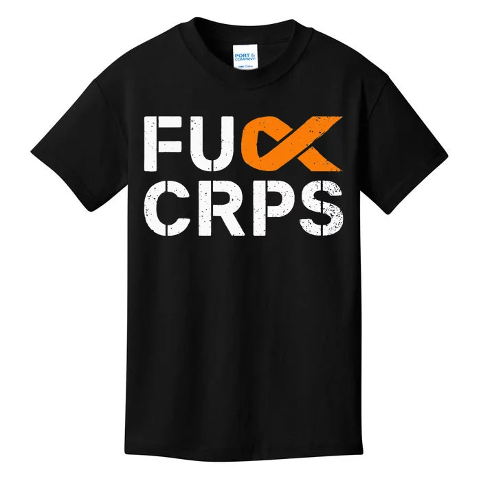 Fuck CRPS RSD Awareness Orange Ribbon Warrior Support Kids T-Shirt